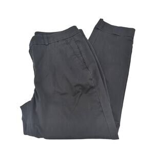 EUC Black Cotton Blend Dockers Dress Pants Mens US 12, 35x26 Cuff Hem Zipper